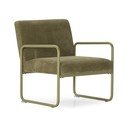 Fotoliu verde cu tapițerie din chenille Vince – MOME