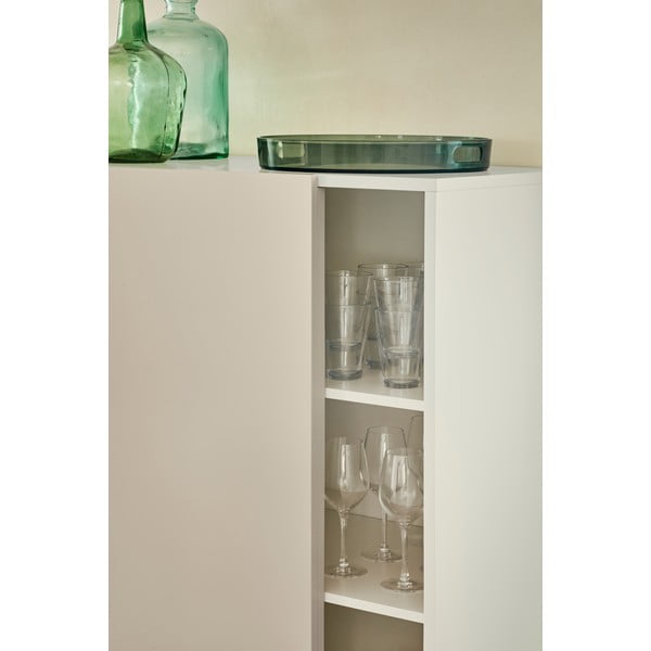 Comodă bej-crem înaltă cu ușă glisantă 120x140 cm Nube – Teulat-image-1