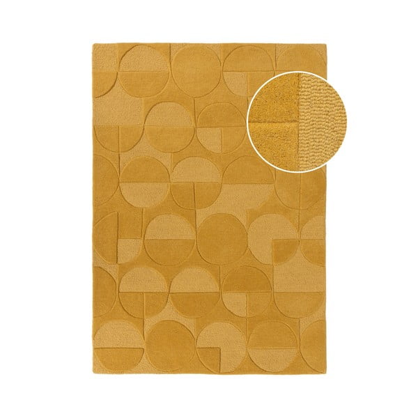 Covor din lână Flair Rugs Gigi, 120x170 cm, galben