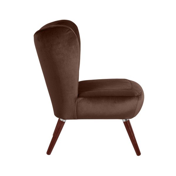 Fotoliu Max Winzer Sari Velvet, maro închis-image-2