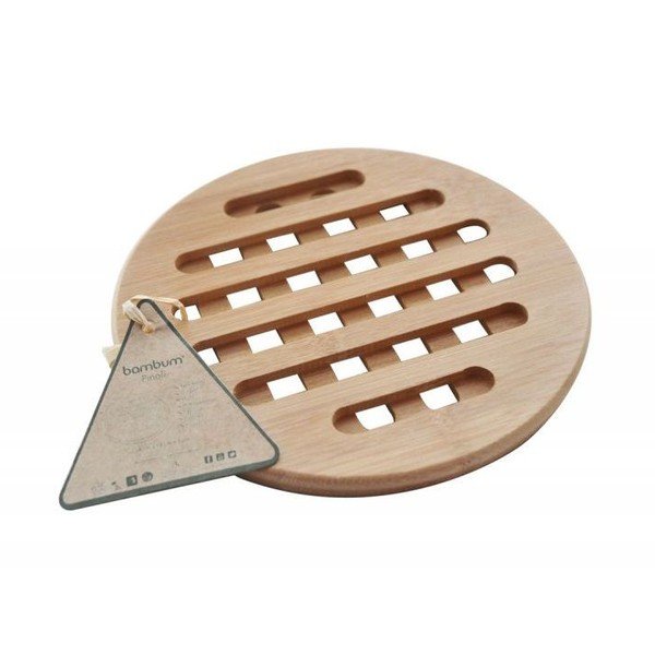 Suport din lemn de bambus pentru vase fierbinți Bambum Pinoli, ⌀ 18 cm-image-1