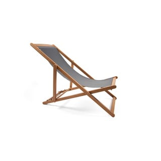 Șezlong de grădină pliabil din lemn de acacia gri Deck - Bonami Essentials