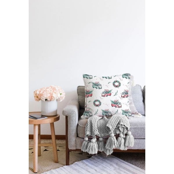 Față de pernă 43x43 cm  cu model de Crăciun – Mila Home-image-2