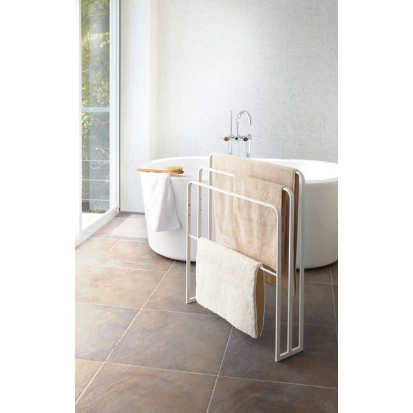 Suport de prosoape din metal Yamazaki Tower, alb-image-1