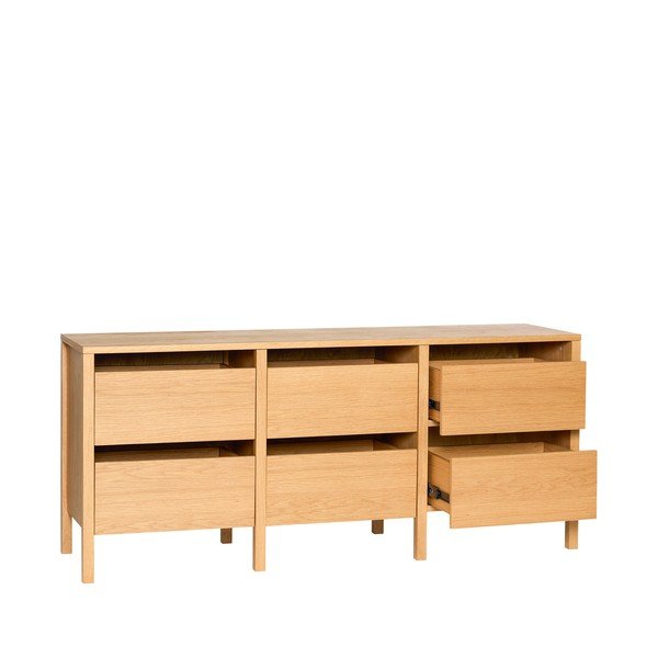 Comodă în culoare naturală cu aspect de lemn de stejar 150x65x40 cm Forma – Hübsch