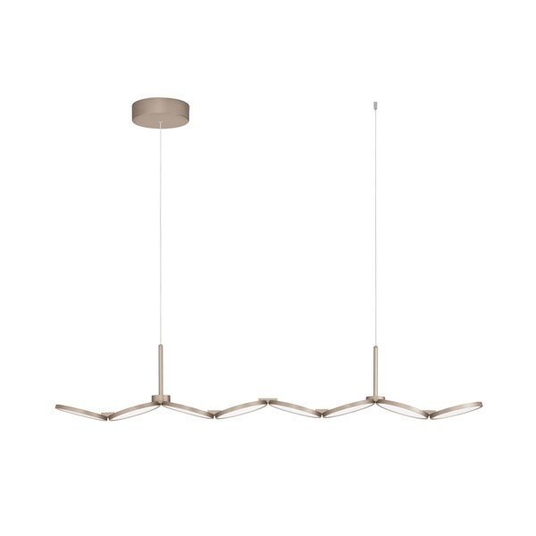 Lustră auriu mat LED cu intensitate reglabilă din aluminiu Vea – Nova Luce