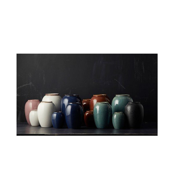 Vază din gresie ceramică Bitz, înălțime 50 cm, albastru-image-2