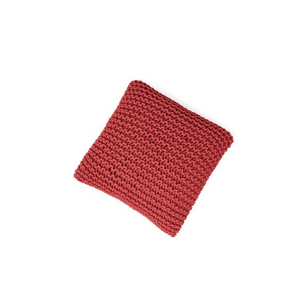 Taburet roșu cu tapițerie tricotată Knit – Bonami Essentials-image-3