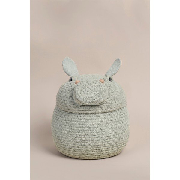 Coș de jucării pentru copii gri deschis din material textil ø 25x30 cm Henry the Hippo – Lorena Canals-image-4