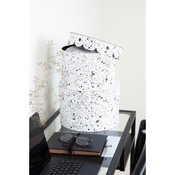 Set 2 cutii Bigso Box of Sweden Splash, negru-alb-image-1