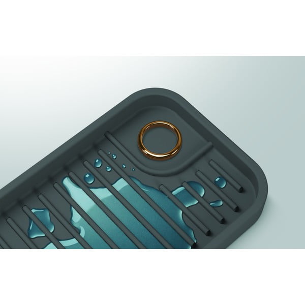 Organizator pentru chiuvetă gri din silicon – Metaltex-image-3