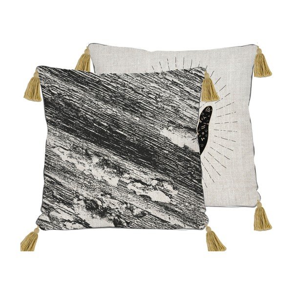 Pernă Madre Selva Hand, 45 x 45 cm, bej - negru-image-2