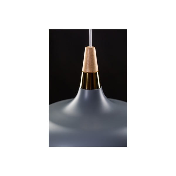 Lustră gri cu abajur din lemn/cu abajur din metal Skandi – GTV-image-1