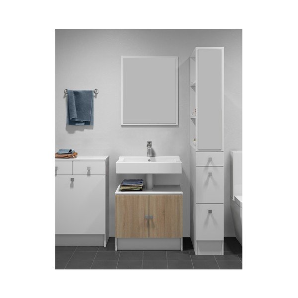 Dulap baie cu aspect de lemn de stejar TemaHome Combi-image-2