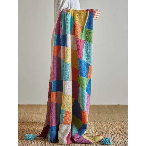 Pătură pentru copii din bumbac reciclat 130x160 cm Colorine – Bloomingville Mini-image-1