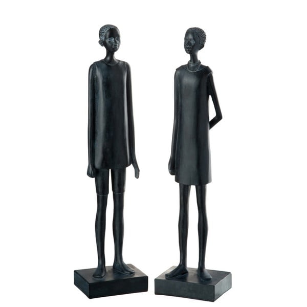Set 2 statuete J-Line Africa, înălțime 41 cm