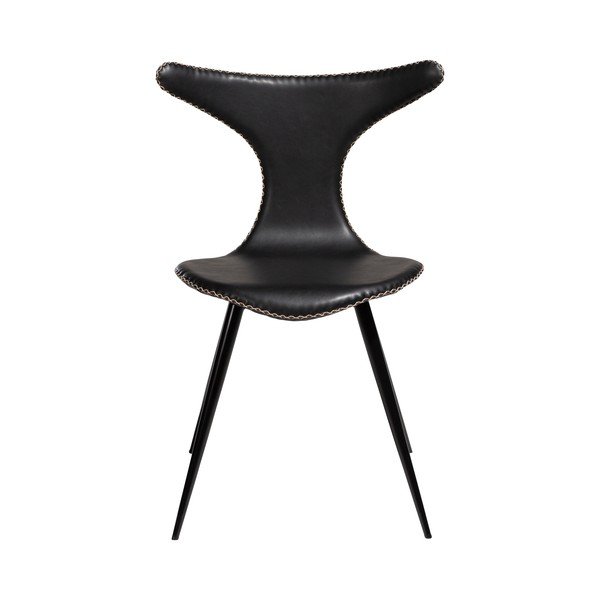 Scaun din piele artificială DAN–FORM Denmark Dolphin, negru-image-4