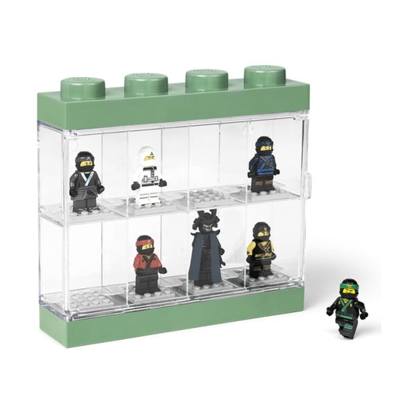 Cutie pentru 8 minifigurine LEGO®, alb - verde