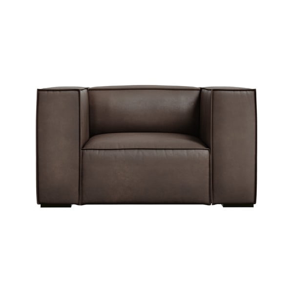 Fotoliu maro cu tapițerie din piele Madame – Windsor & Co Sofas-image-2