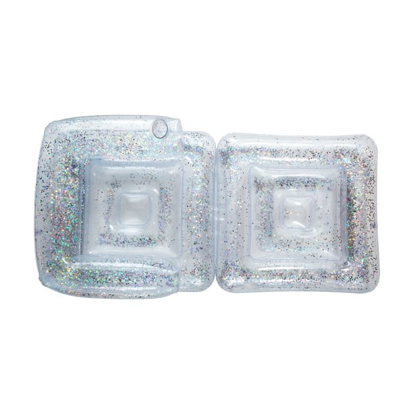 Șezlong gonflabil Sunnylife Glitter, transparent-image-3