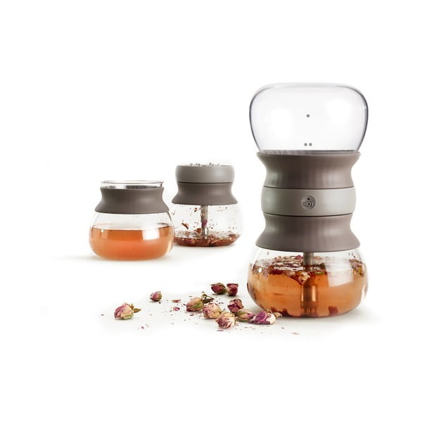 Ceainic maro deschis cu filtru din sticlă 500 ml – Lékué-image-4