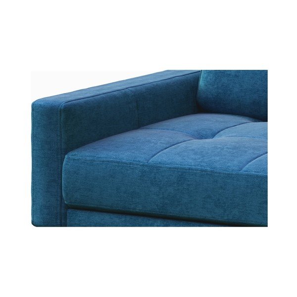 Fotoliu cu picioare din lemn MESONICA Musso Tufted, albastru-image-3