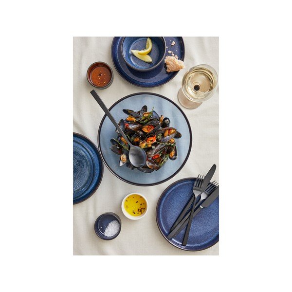 Farfurie neagră/albastră din gresie ø 27 cm Gastro Dark Blue/Black – Bitz-image-2