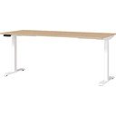 Birou reglabil cu blat cu aspect de lemn de stejar cu înălțime ajustabilă electric 80x180 cm Jet – Germania