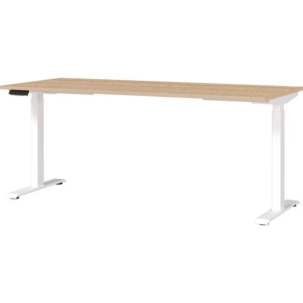 Birou reglabil cu blat cu aspect de lemn de stejar cu înălțime ajustabilă electric 80x180 cm Jet – Germania