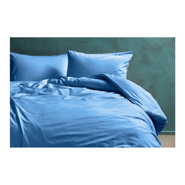 Lenjerie de pat din bumbac Bella Maison Basic, 200 x 200 cm, albastru