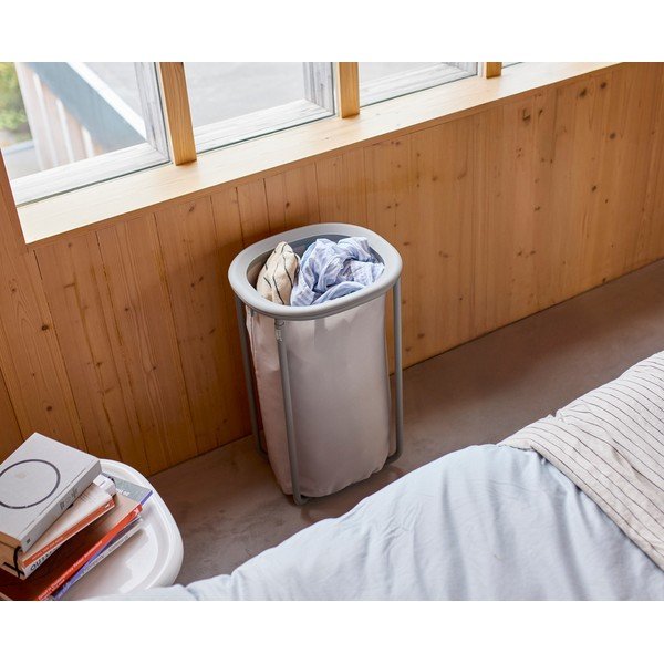 Coș de rufe gri deschis din material textil 50 l Duo – Joseph Joseph-image-1