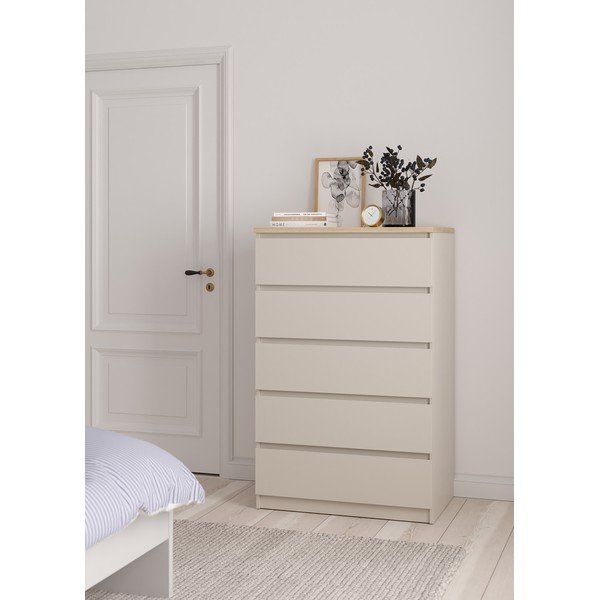 Comodă crem 77x121x50 cm Naia – Tvilum-image-1