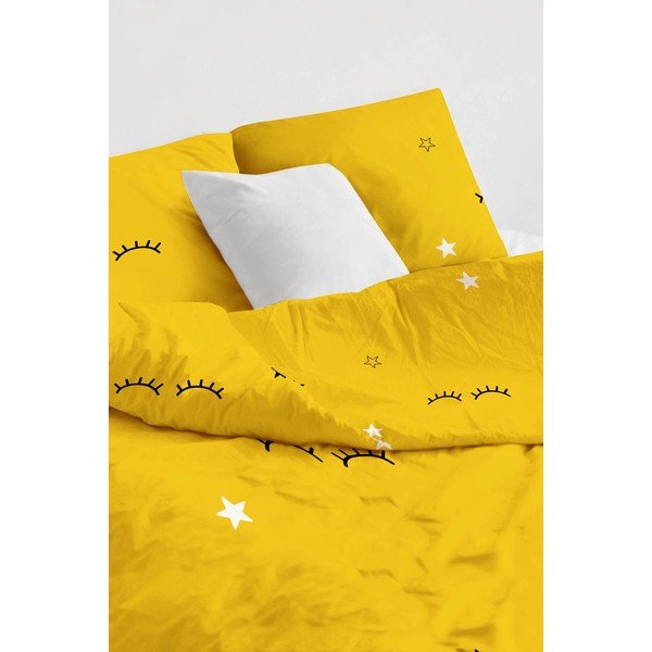 Lenjerie de pat pentru copii galbenă pentru pat de o persoană 140x200 cm Dide – Mijolnir-image-2