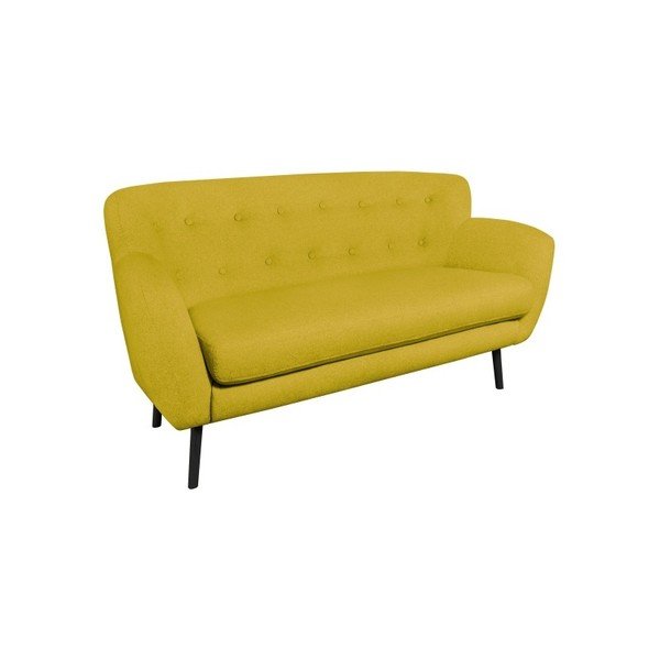 Canapea pentru 2 persoane Kooko Home Rock, galben -image-1