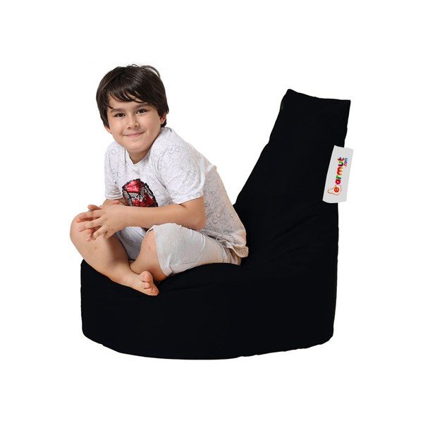 Fotoliu puf pentru copii negru Baton – Floriane Garden-image-2