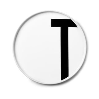 Farfurie desert din porțelan Design Letters T, ø 21,5 cm, alb