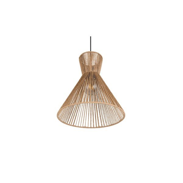 Lustră în culoare naturală din metal cu abajur din sfoară din hârtie ø 35 cm Rosalie – Reality-image-4