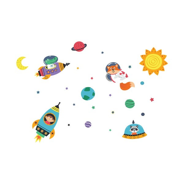 Autocolante de perete pentru camera copiilor Ambiance Space-image-2