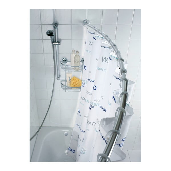 Bară/Suport telescopic pentru perdea duș Wenko, formă curbată-image-3