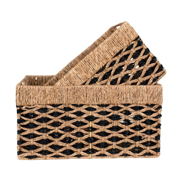 Coșuri de depozitare 2 buc. din iarbă-de-mare 25x40x21 cm Salar – House Nordic-image-2