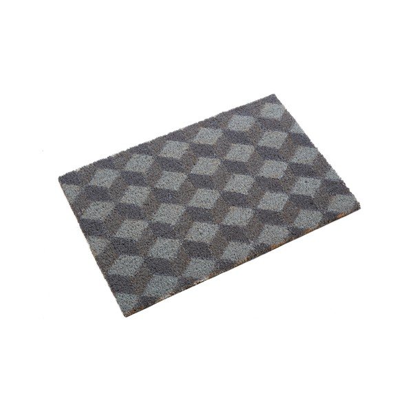 Covoraș de intrare din fibre de nucă de cocos 40x60 cm Grey Cube – Premier Housewares-image-3