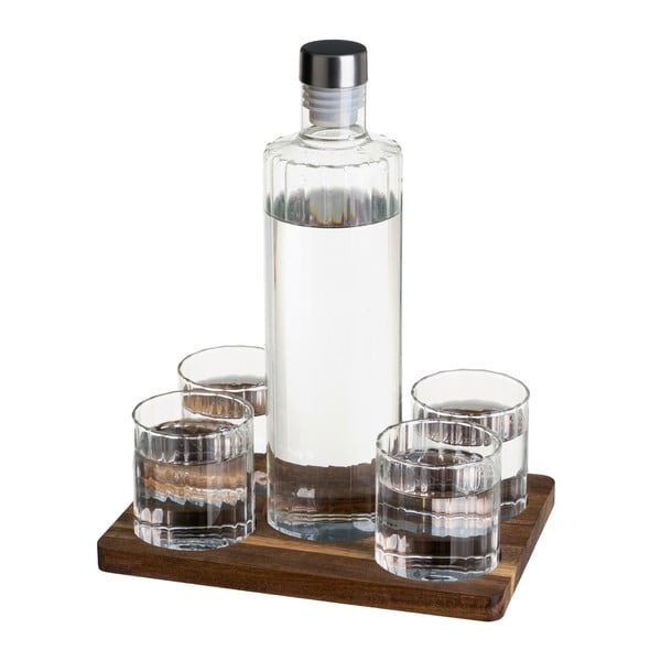 Set carafă și pahare în culoare naturală 1 l Linea Duo – Casa Selección-image-4