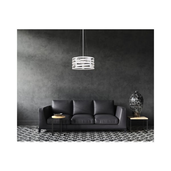 Lustră albă cu abajur din metal Marisa – GTV-image-1