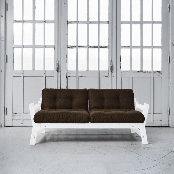 Canapea extensibilă Karup Step White/Choco Brown-image-1