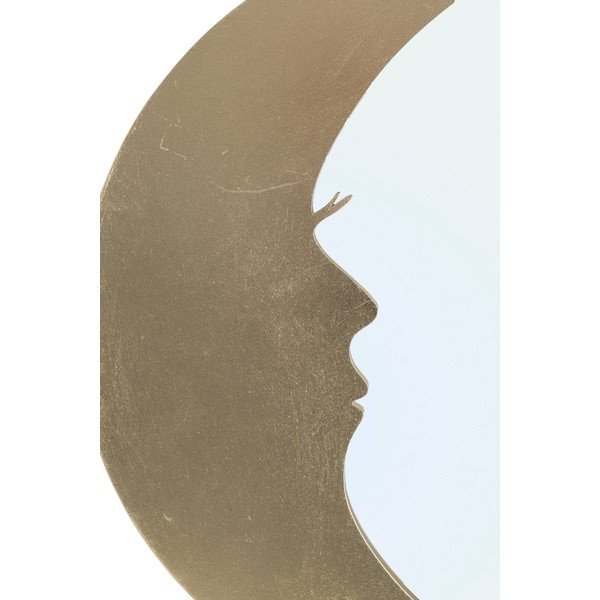 Oglindă de perete cu detalii aurii Mauro Ferretti Moon, ø 72,5 cm-image-4