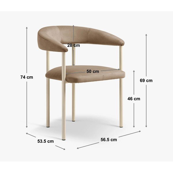 Scaun de living negru/gri cu cotiere tapițat Lea – Micadoni -image-4