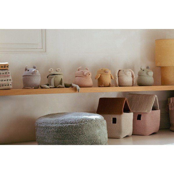 Coș de jucării pentru copii galben din material textil ø 13x15 cm Mini Charlie the Chicken – Lorena Canals-image-3