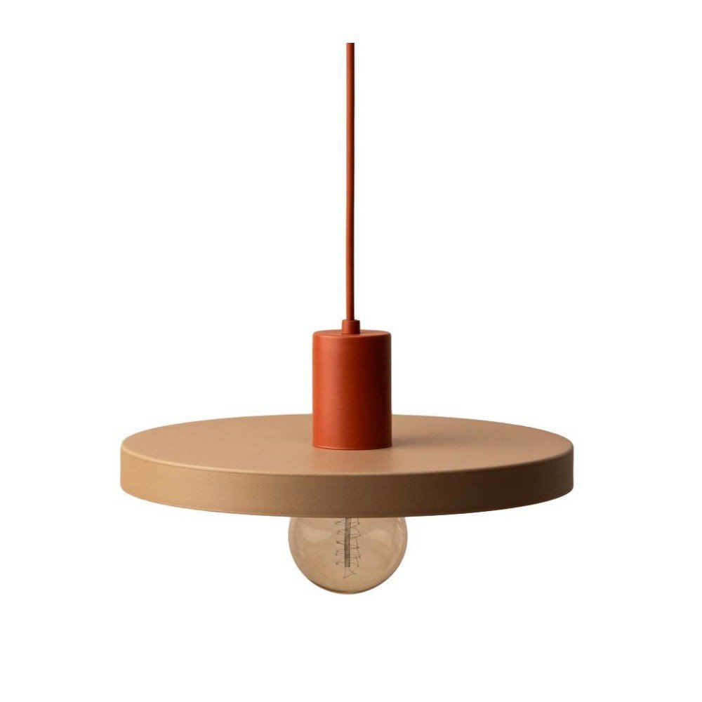Lustră bej din metal ø 30 cm Ori – Micadoni