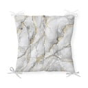 Pernă pentru scaun Minimalist Cushion Covers Marble Gray Gold, 40 x 40 cm