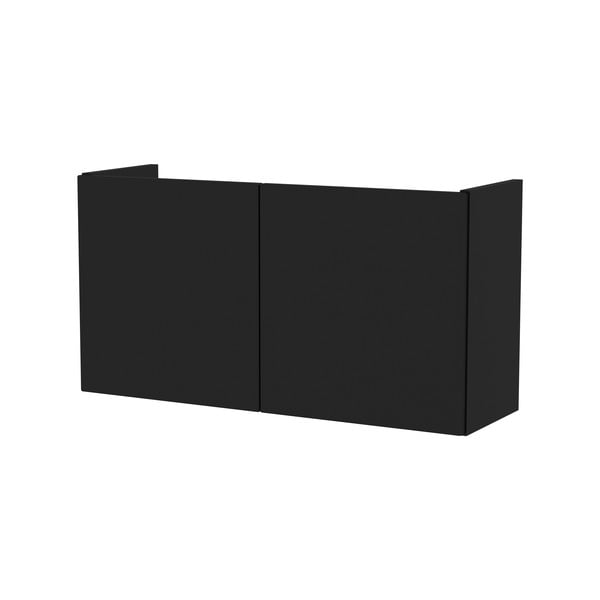 Modul cu uși pentru sistem de rafturi modulare, negru 68,5x68,5 cm Bridge - Tenzo